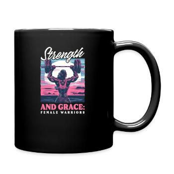 Weibliche Bodybuilderin Stärke Grace Weibliche Krieger - Tasse einfarbig - Schwarz - Rechts