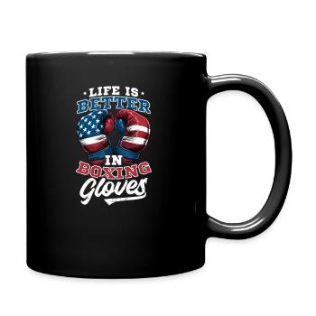Boxing Better With Boxing Gloves America - Full Colour Mug - black - Right