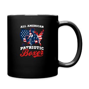 Boxen All American Patriotic Boxer - Tasse einfarbig - Schwarz - Rechts