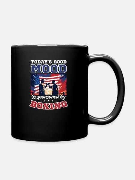Boxen Gute Laune beim Boxen - Tasse einfarbig - Schwarz