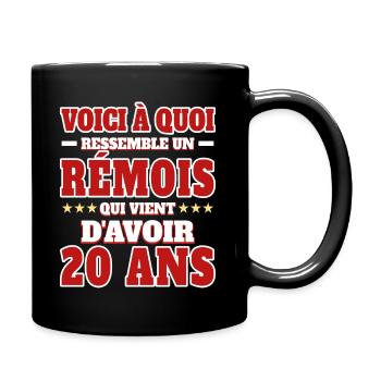 Supporter De Reims Anniversaire 20 Ans - Mug uni - noir - Droite