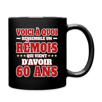 Supporter De Reims Anniversaire 60 Ans - Mug uni - noir - Droite