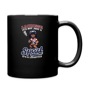 4. Juli Lacrosse ist nicht nur ein Sport - Tasse einfarbig - Schwarz - Rechts