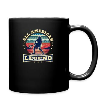 4th Of July Lacrosse All American Legend - Full Colour Mug - black - Right