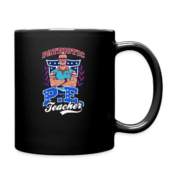 4. Juli Sportlehrer Patriotischer Sportlehrer - Tasse einfarbig - Schwarz - Rechts
