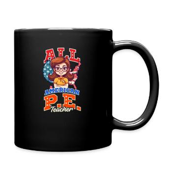 4 juillet Professeur d’éducation physique All American PE - Mug uni - noir - Droite