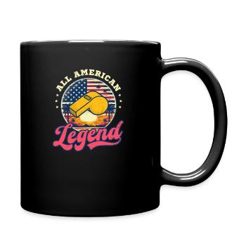 4. Juli Sportlehrer All American Legend - Tasse einfarbig - Schwarz - Rechts