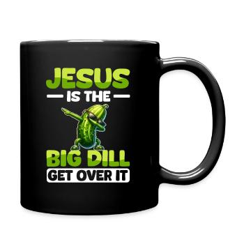 Gurke Jesusu Spruch für Christen Glaube - Tasse einfarbig - Schwarz - Rechts