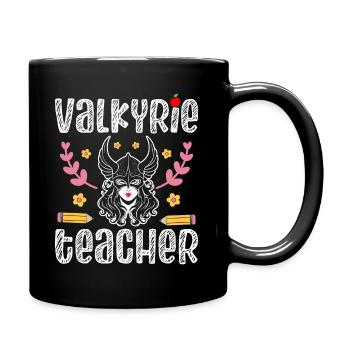 Viking Woman Teacher Valkyrie - Full Colour Mug - black - Right