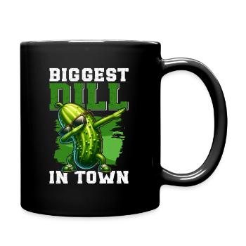 Dill Gurke Lustiger Vegetarier - Tasse einfarbig - Schwarz - Rechts