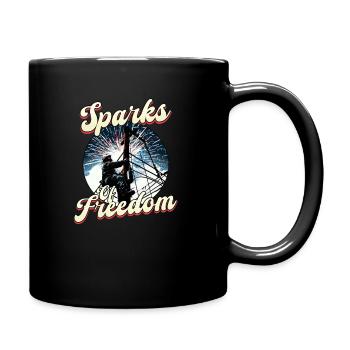 Le joueur de ligne patriotique Sparks of Freedom - Mug uni - noir - Droite