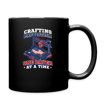 Patriotic 3D Printing Patriotism One Layer A Time - Full Colour Mug - black - Right