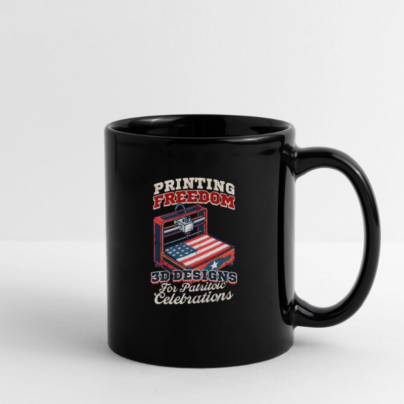 Impression 3D patriotique Liberté d’impression Conceptions 3D Mug uni