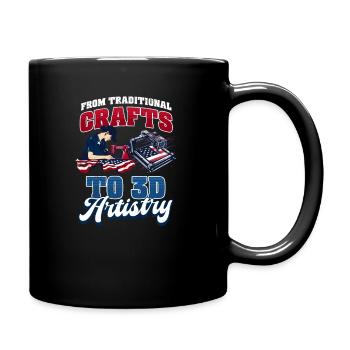 Patriotique Impression 3D Artisanat Traditionnel Artiste 3D - Mug uni - noir - Droite