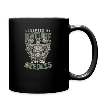 Schicker Bodybuilder, der von der Natur geformt wurde, nicht von Needl - Tasse einfarbig - Schwarz - Rechts