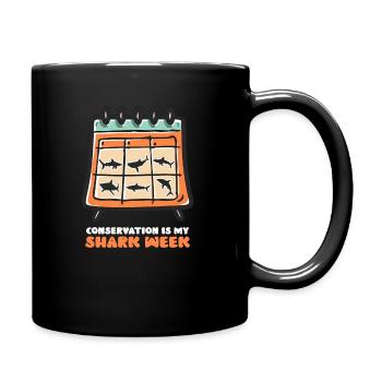 Biologist Shark Lover Conservation is My Shark Wee - Full Colour Mug - black - Right