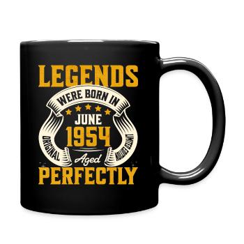 70th Anniversary June Vintage 1954 - Full Colour Mug - black - Right