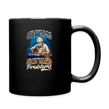 Chess Ignore Old Man Problems - Full Colour Mug - black - Right