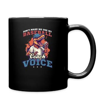 4. Juli Baseballtrainer verwenden Coach Voice - Tasse einfarbig - Schwarz - Rechts