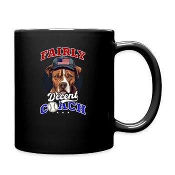 4. Juli Baseballtrainer Ziemlich anständiger Trainer - Tasse einfarbig - Schwarz - Rechts