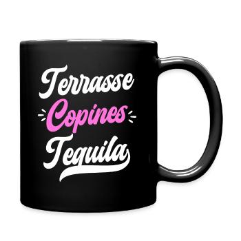 Soirée Femme Terrasse Copines Tequila - Mug uni - noir - Droite