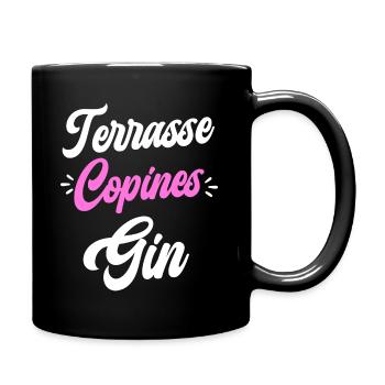 Soirée Amie Femme Terrasse Copines Gin - Mug uni - noir - Droite