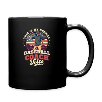 4. Juli Baseballtrainer Normale Trainerstimme - Tasse einfarbig - Schwarz - Rechts