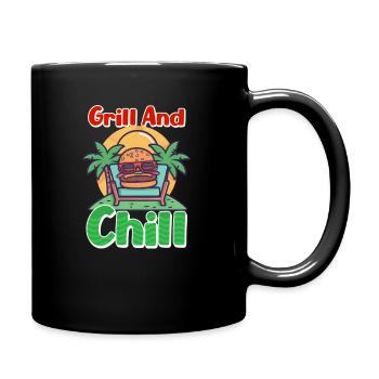 Hamburger Grillé et Chill - Mug uni - noir - Droite