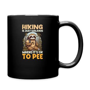Camping drôle Randonnée Marche Là où c’est bien de pe - Mug uni - noir - Droite