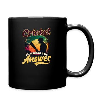 Cricket Player Is Answer - Full Colour Mug - black - Right