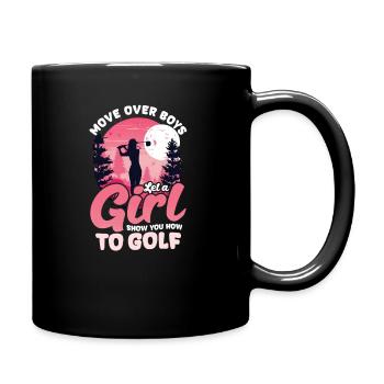 Golfen Move Over Jungen - Tasse einfarbig - Schwarz - Rechts