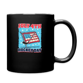 4. Juli Hockey 4. Juli: Hockey Day - Tasse einfarbig - Schwarz - Rechts