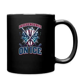 4 juillet Hockey Independence on Ice - Mug uni - noir - Droite