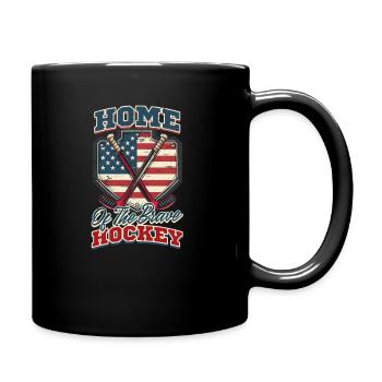 4 juillet Hockey Home of the Brave Hockey - Mug uni - noir - Droite