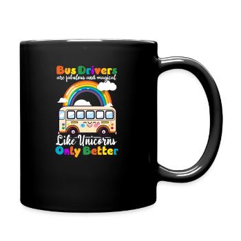 Busfahrer mögen Einhörner nur besser - Tasse einfarbig - Schwarz - Rechts
