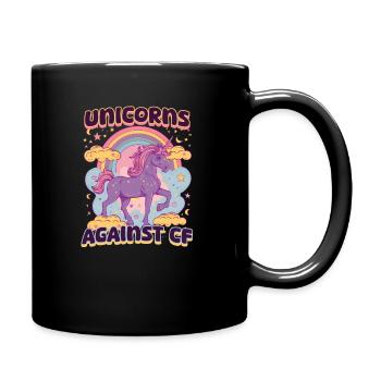 Licornes de la mucoviscidose contre la mucoviscidose - Mug uni - noir - Droite