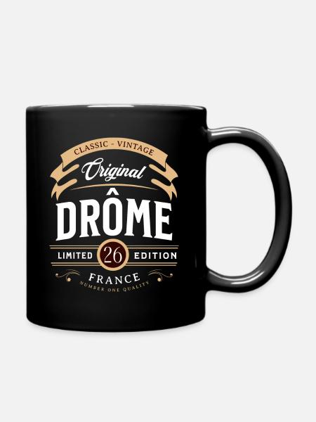 Vintage Drôme Département France - Mug uni - noir