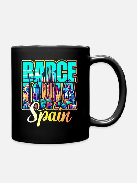 Voyage Espagne Ville Barcelone - Mug uni - noir