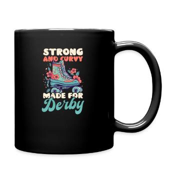 Roller Derby Stark Und Kurvig Gemacht Für Derby - Tasse einfarbig - Schwarz - Rechts