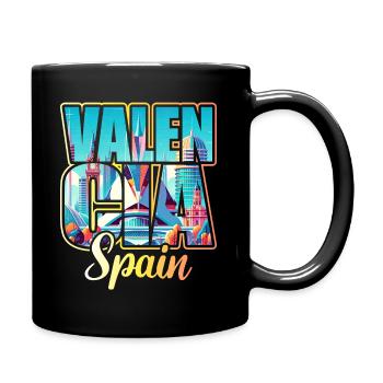 Travel Spain City Valencia - Full Colour Mug - black - Right