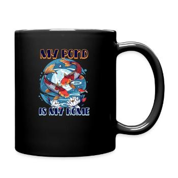 Koi Fish My Pond is My Home - Full Colour Mug - black - Right