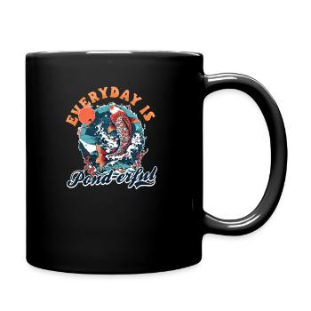 Koi Fish Every Day is Pond-erful - Full Colour Mug - black - Right