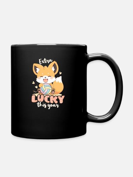 La grossesse de volleyball est très chanceuse cette année - Mug uni - noir