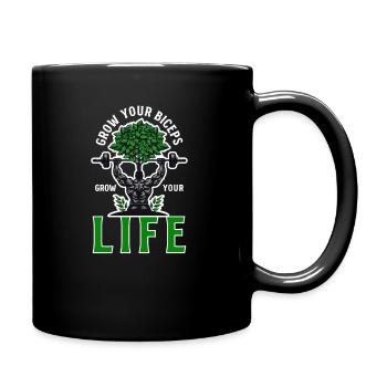 Flexion des biceps Développez vos biceps, développez votre vie - Mug uni - noir - Droite