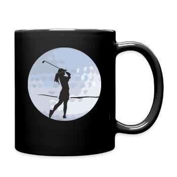 Motiv Golf dein Sport - Tasse einfarbig - Schwarz - Rechts