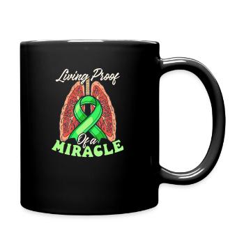 La transplantation pulmonaire : preuve vivante d’un miracle - Mug uni - noir - Droite
