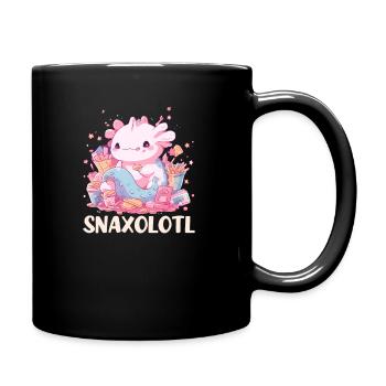 Axolotl Snaxolotl - Tasse einfarbig - Schwarz - Rechts