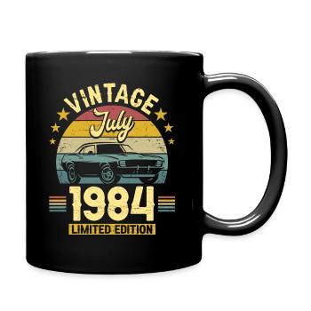Juillet 1984 Voiture 40ème Anniversaire - Mug uni - noir - Droite