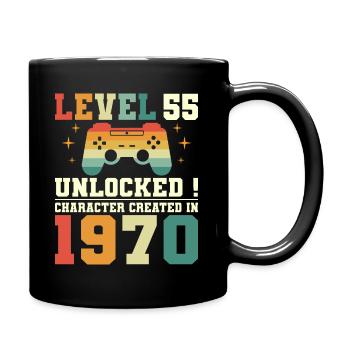 Level 55 Anniversary Gamer 55 Years - Full Colour Mug - black - Right