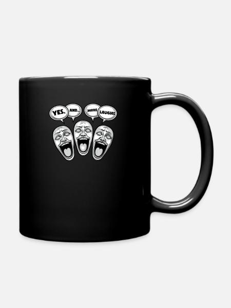 Théâtre d’improvisation Oui, et... Plus de rires - Mug uni - noir